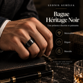 Bague Héritage Noir – vue principale – LEONIS ZEVARA