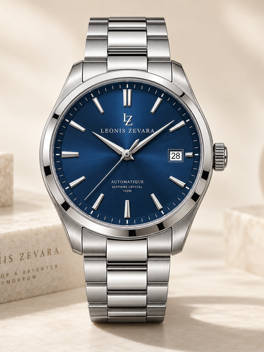 LEONIS ZEVARA – Automatique Bleu Homme - vue premium portrait