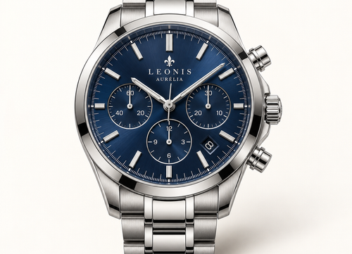 LEONIS ZEVARA – Azur Chronographe 41 - vue détail