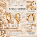 LEONIS ZEVARA - Boucles Halo Perle
