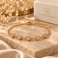 LEONIS ZEVARA - Bracelet Cinq Coeurs - Zircone