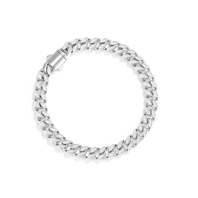 LEONIS ZEVARA – Bracelet Cuban Pavé 316 - vue premium portrait