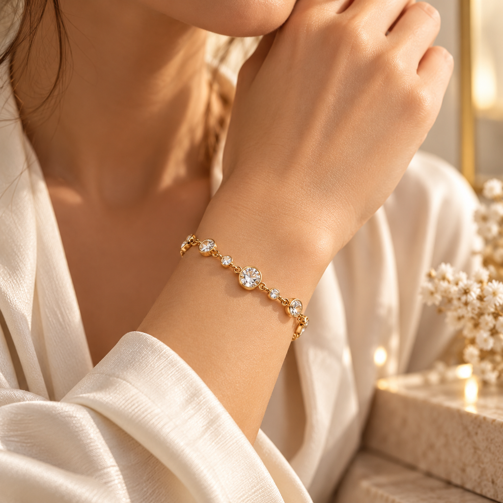 LEONIS ZEVARA - Bracelet Lumiere Cristal - porte