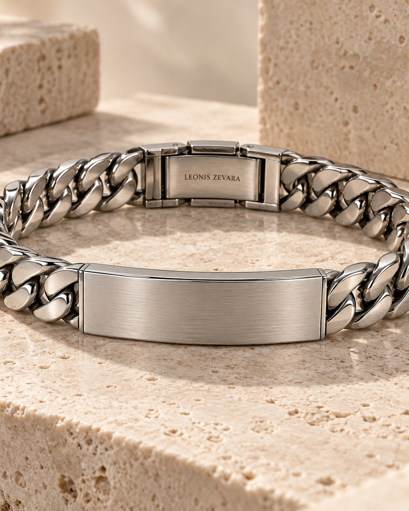 LEONIS ZEVARA – Bracelet Signature Acier - vue détail
