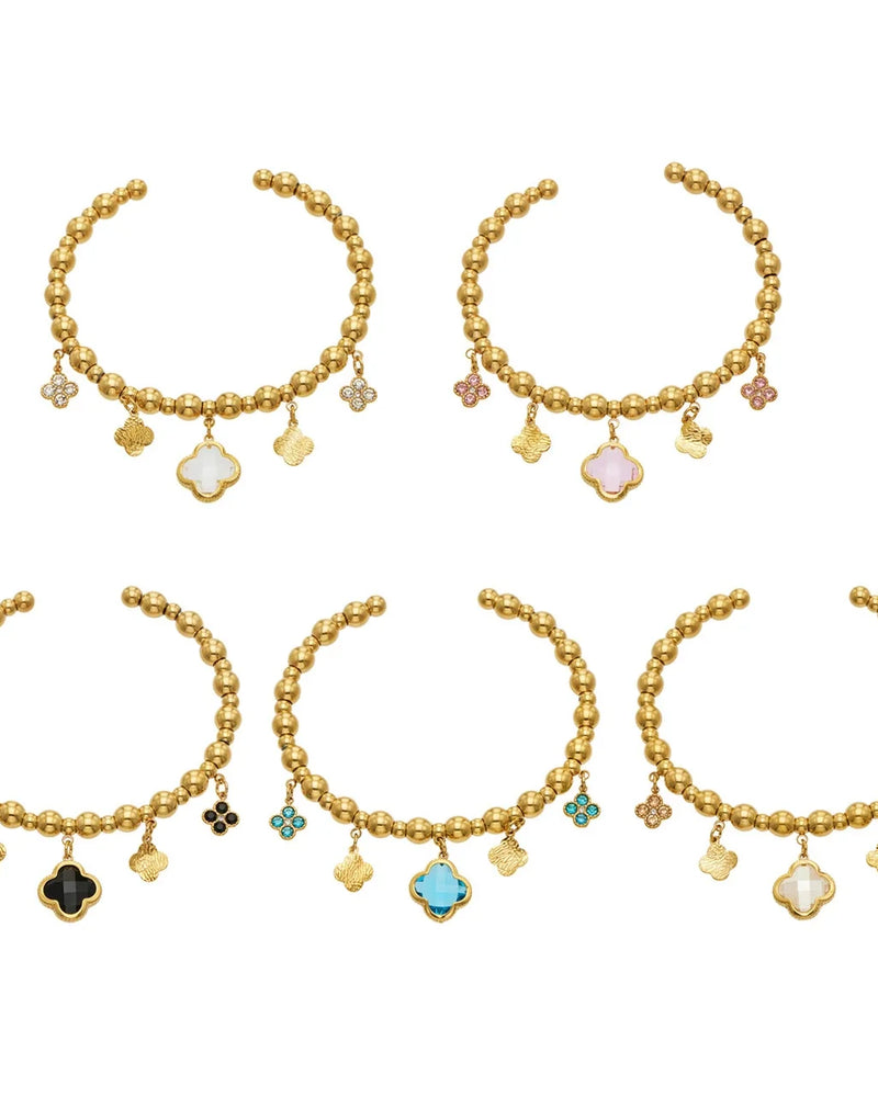 LEONIS ZEVARA – Bracelet Trèfle Lumière - vue détail