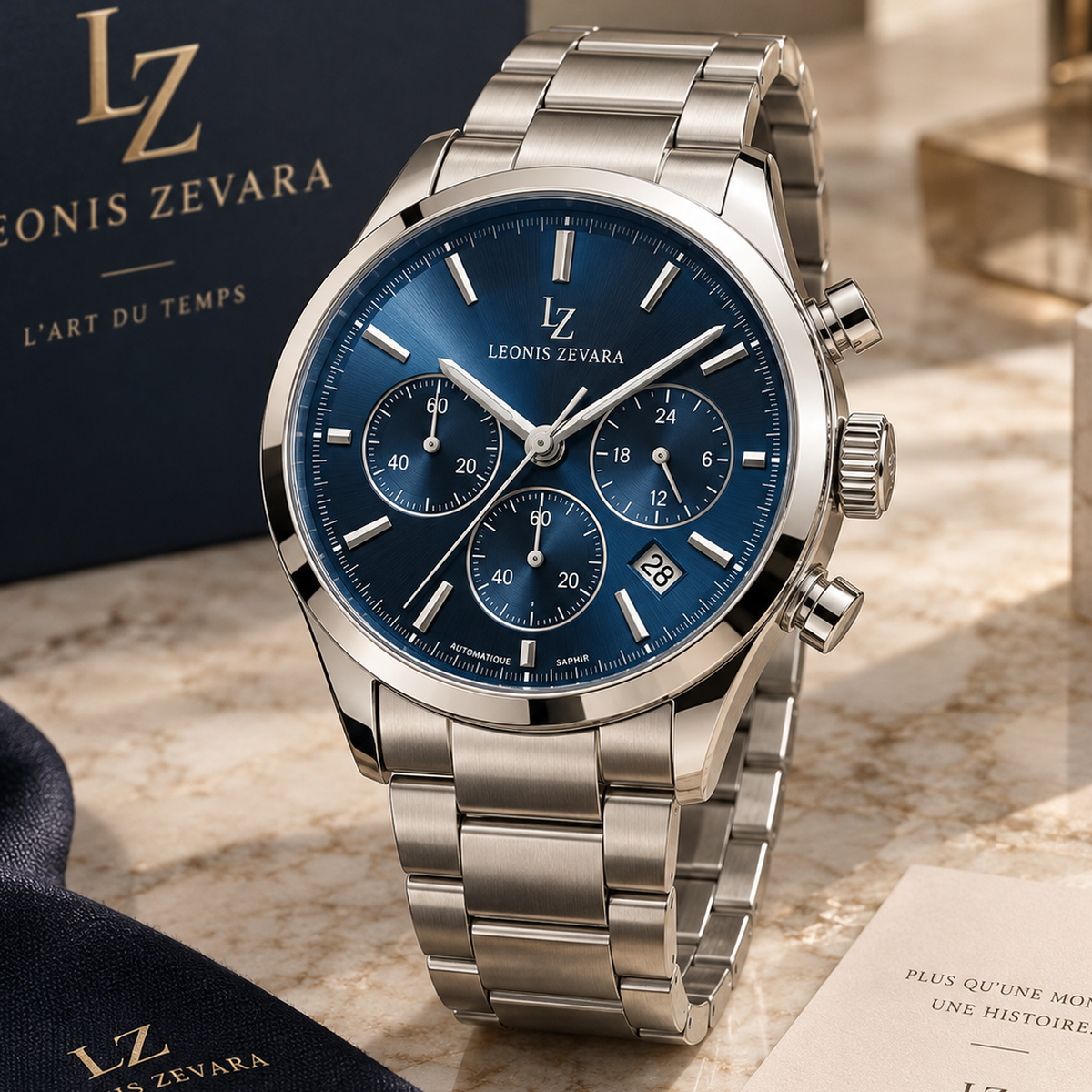 Chronographe Élégance Femme – cadran LZ LEONIS ZEVARA