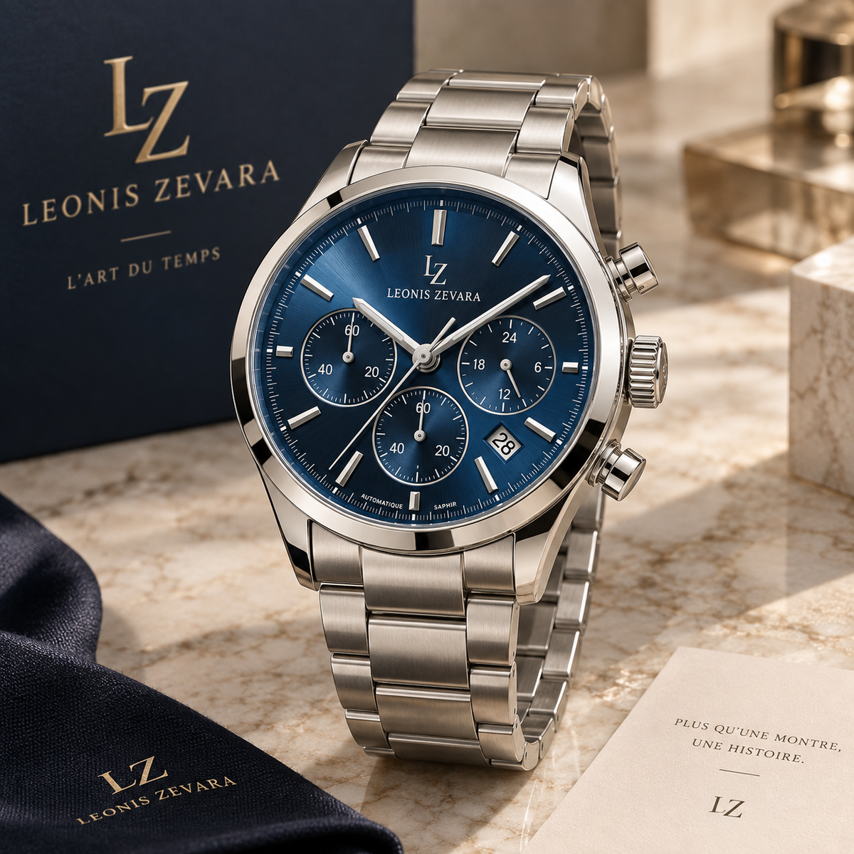 Chronographe Élégance Homme – cadran LZ LEONIS ZEVARA