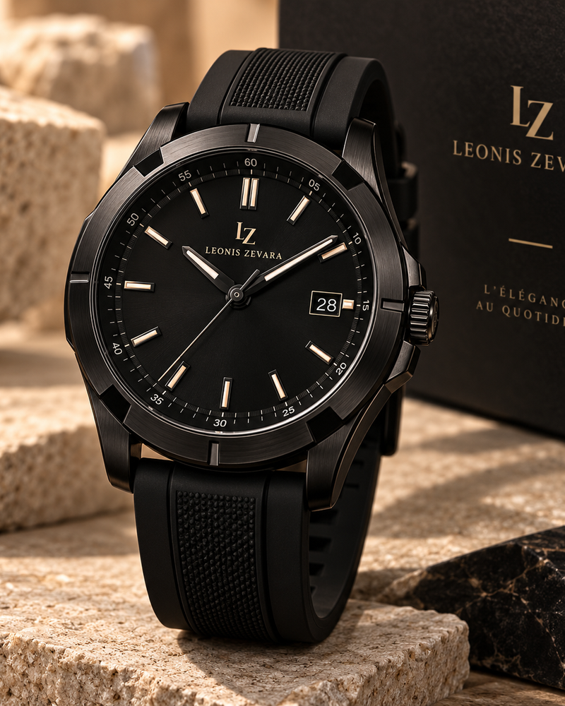 LEONIS ZEVARA – Quartz Sport Silicone Date - vue détail